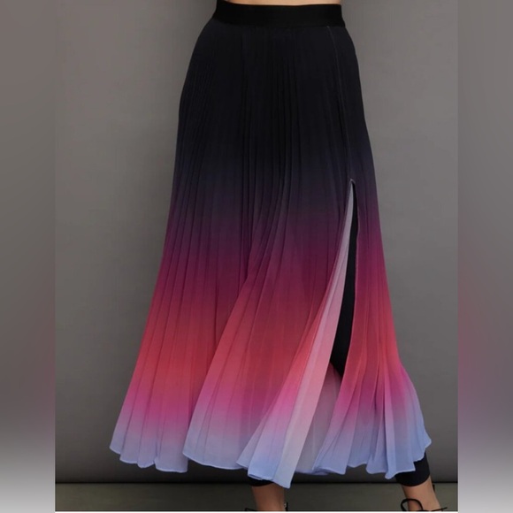 NWT Carbon38 Black to Pink Ombre Maxi Skirt